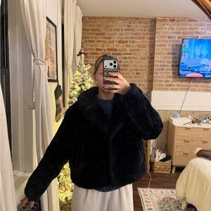Black Faux Fur Jacket